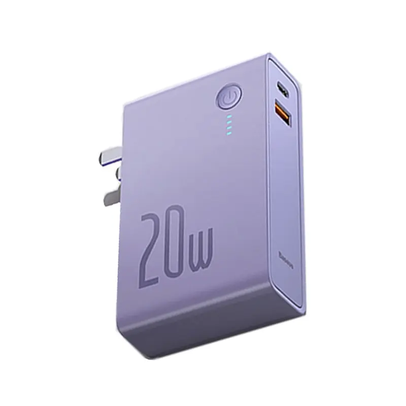 پاوربانک شارژر دیواری باسئوس مدل Station 2 10000mAh رنگ سفید